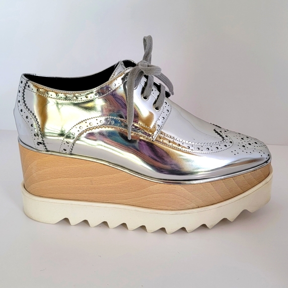 Stella McCartney Shoes - Stella McCartney Silver Platform Brogues